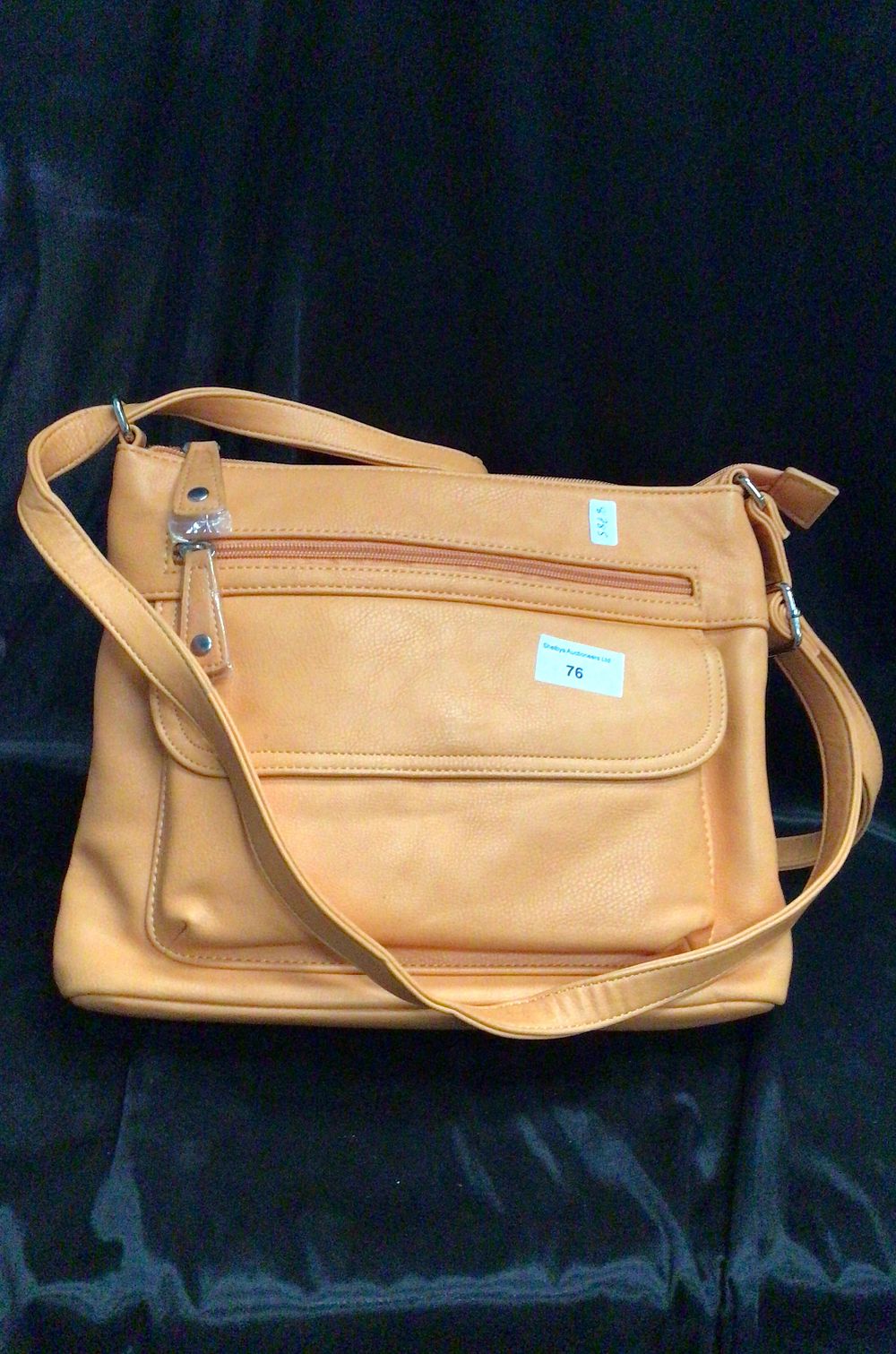 Lot 196: Chloe & Sophia Ltd Light Orange Faux Leather Shoulder Bag