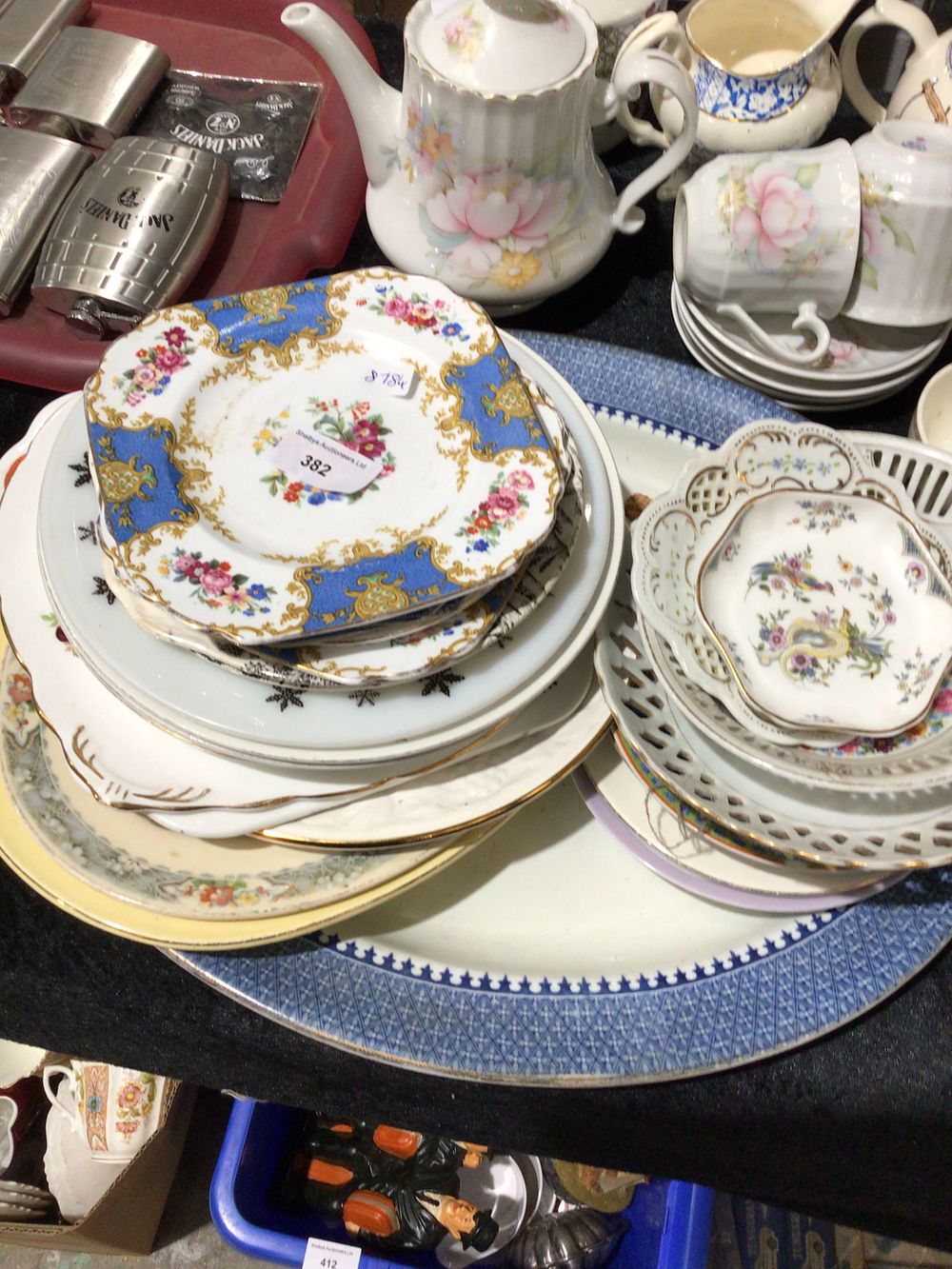 Lot 294: Selection of various pottery ware plates, including Coalport Trinket dish