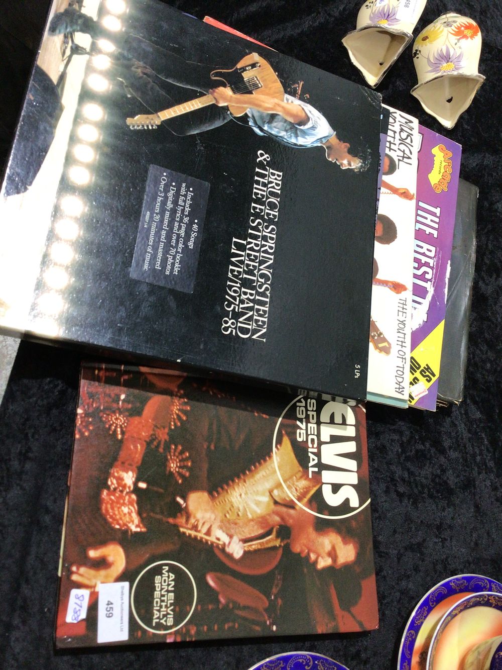 Lot 303: Selection of various genre records with Elvis special, 1975 book