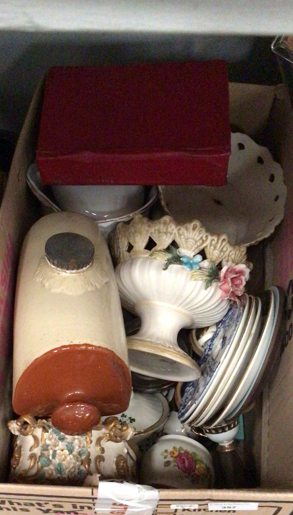 Lot 323: A Box of Assorted Decorative Ceramics