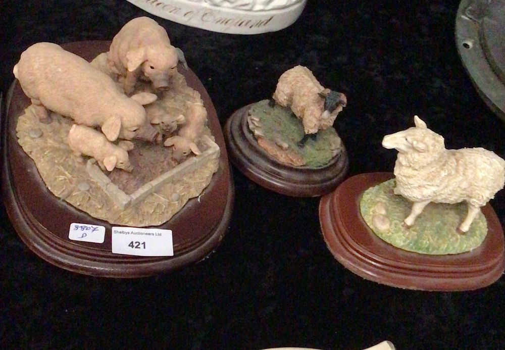 Lot 283: A Group of Four Pig Figurines Leonardo collection