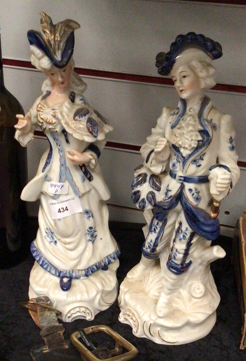 Lot 281: A Pair of Porcelain George and Martha Washington Figurines