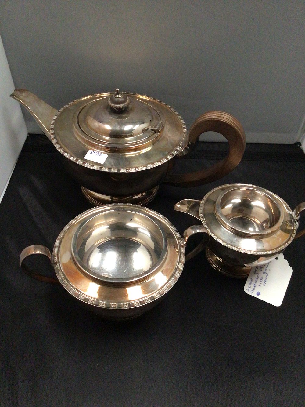 Lot 226: A Three-Piece Sheffield silver Tea Set