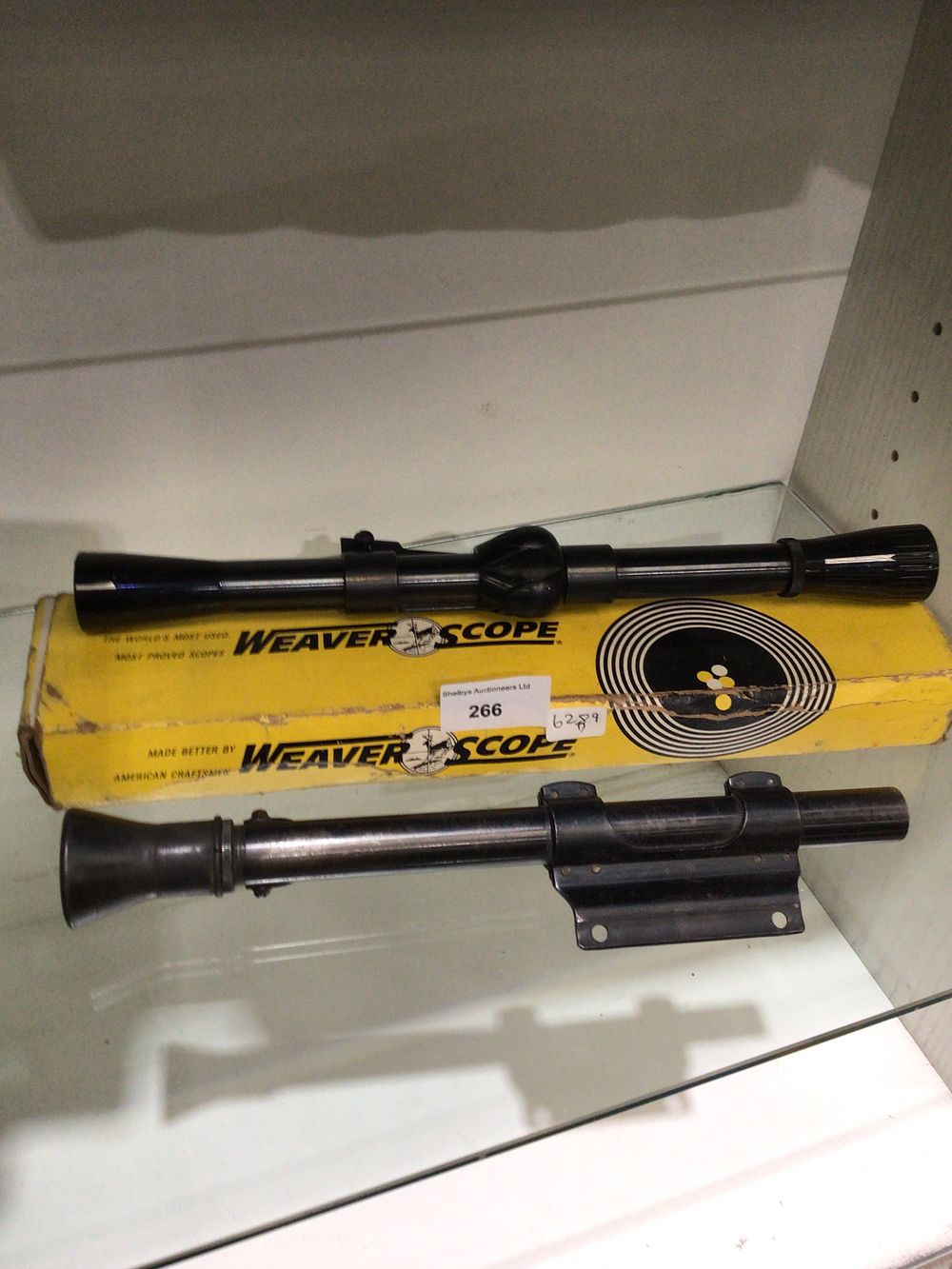 Lot 266: Two Weaver Rifle Scopes and Box