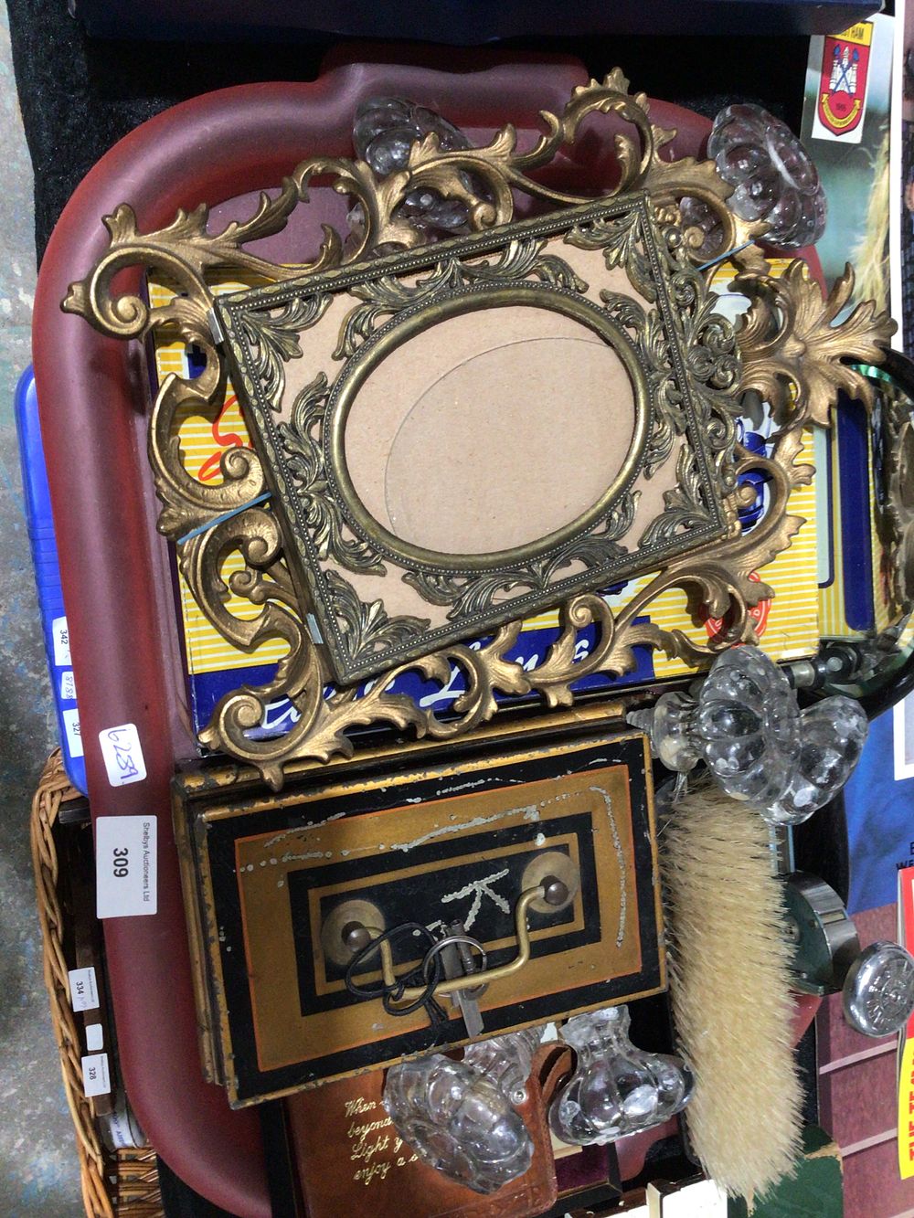 Lot 309: A Lot of Decorative Items including a Rococo Style Frame and various other items
