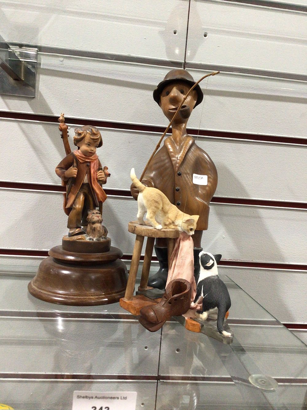 Lot 343: A Group of Assorted Wooden and Other Figures