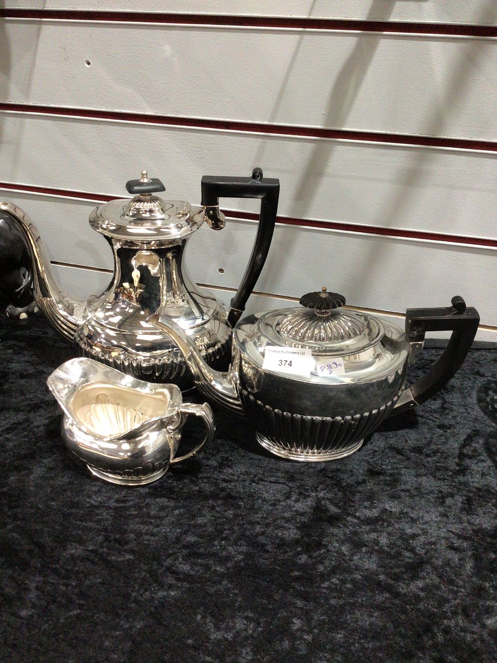 Lot 374: A Three-Piece Silver Plated Tea Set
