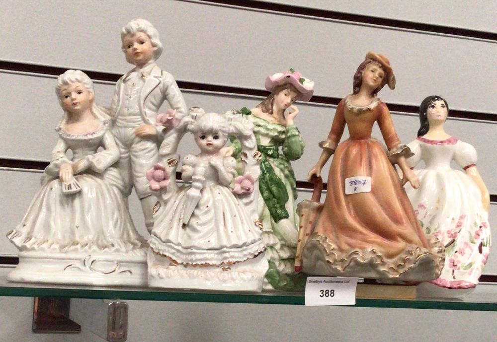 Lot 336: A Group of Six Porcelain Figurines