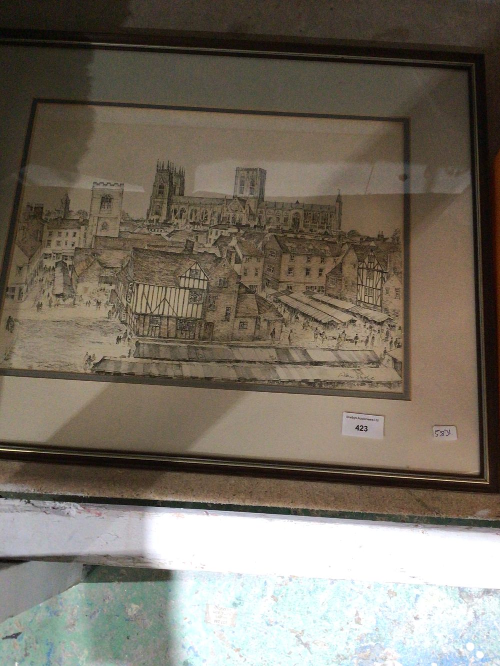 Lot 335: Adam shirley framed lithograph Yorktown
