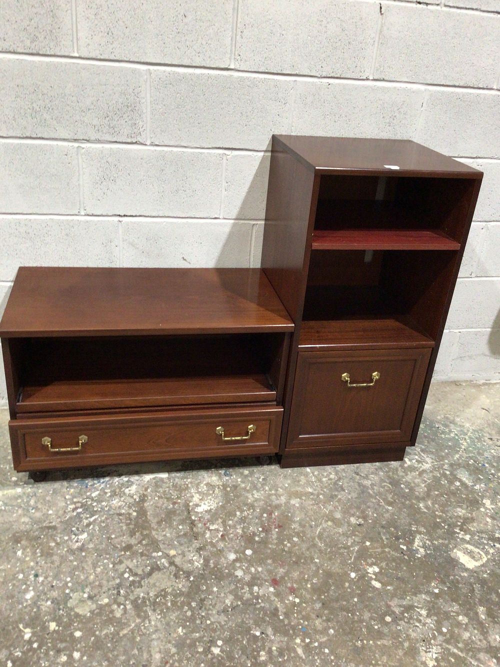 Lot 188: G Plan Mahogany Stepped Storage Unit and entertainment unit