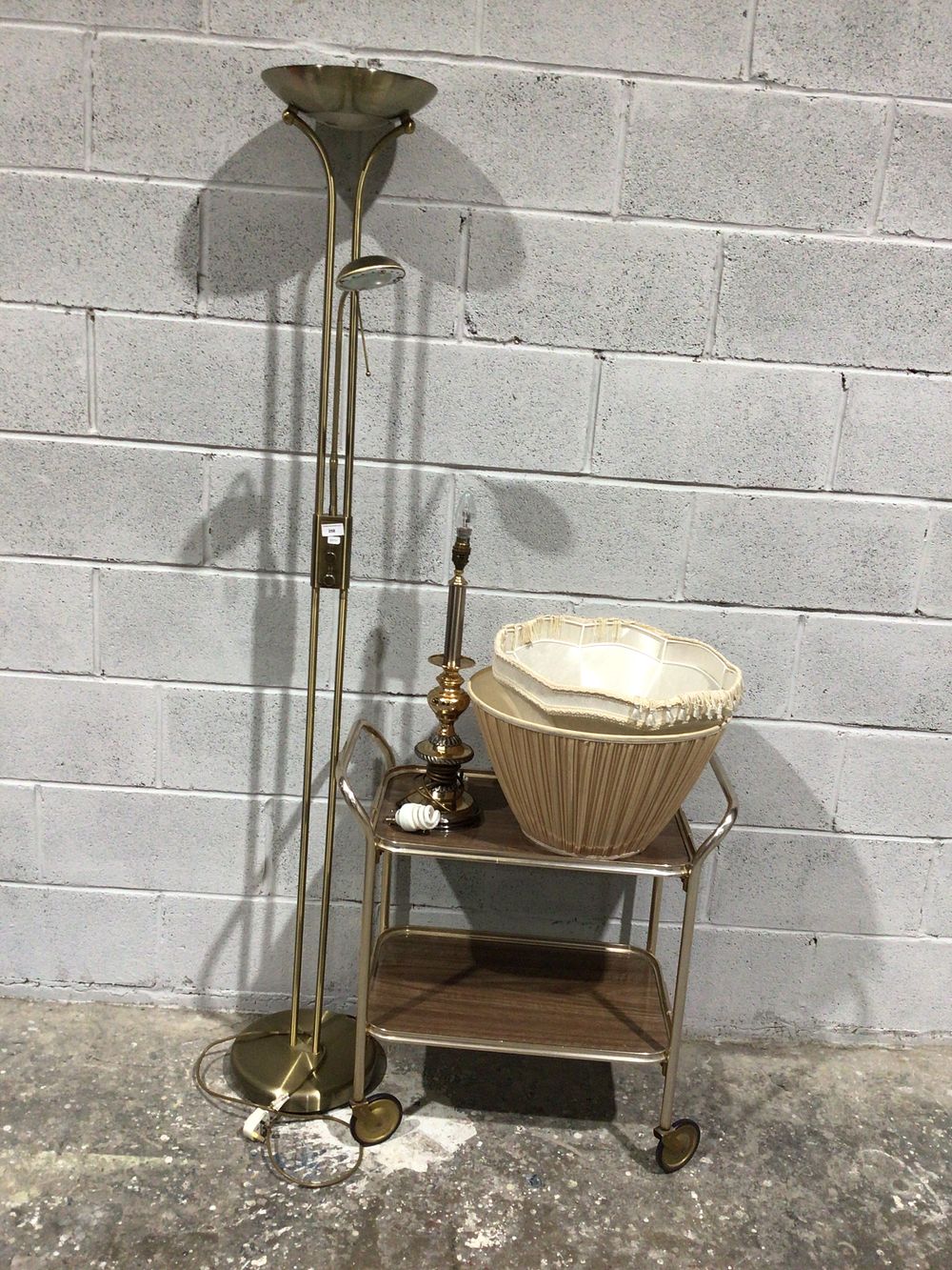 Lot 258: A Group of Domestic Lighting and Furniture