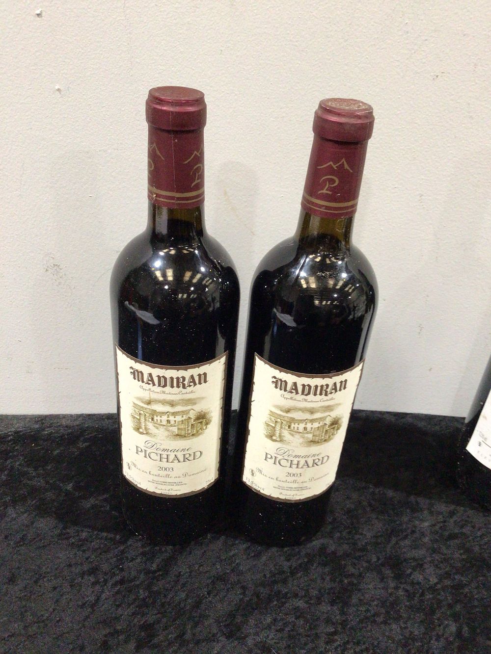Lot 277: A Pair of Domaine Pichard Madiran 2003 Wine Bottles