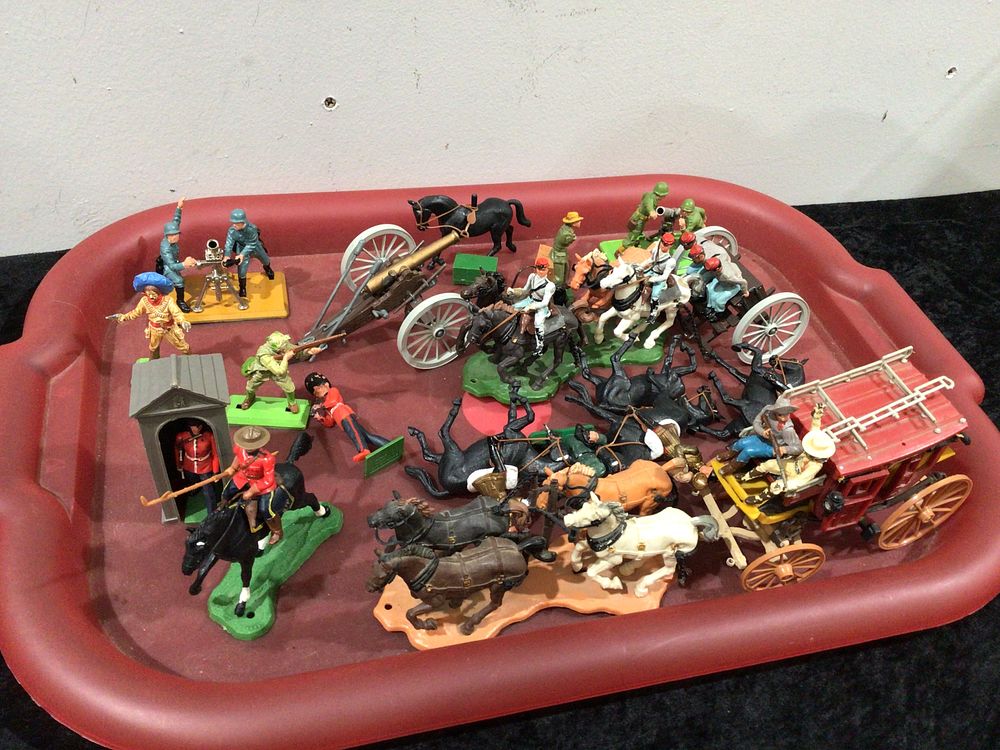 Lot 295: A Collection of Britains Deetail and Swoppet Toy Figures and Vehicles