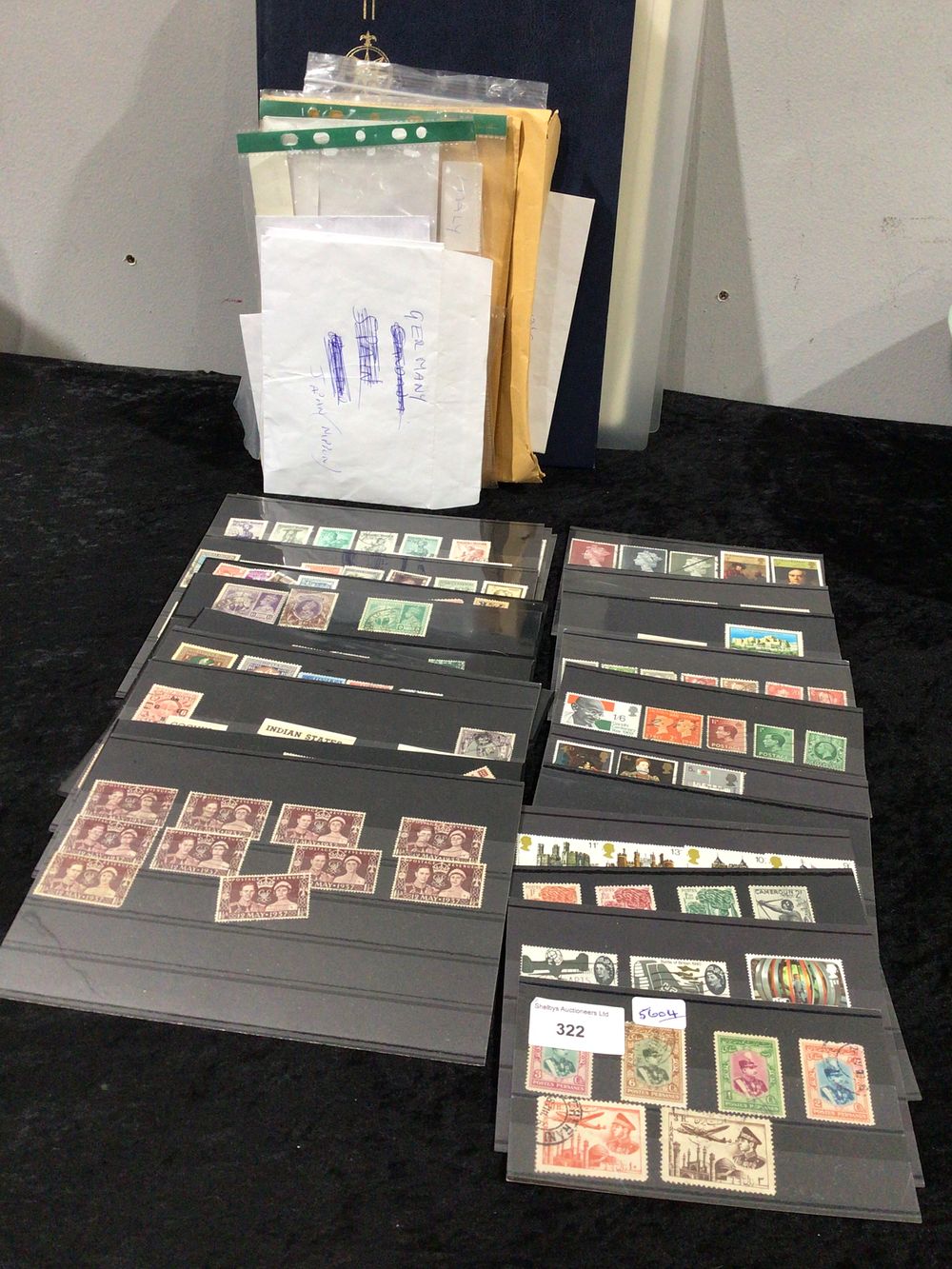 Lot 322: A Substantial Collection of World Postage Stamps, Primarily 20th Century, including Germany, Italy, Indian States, and Persia