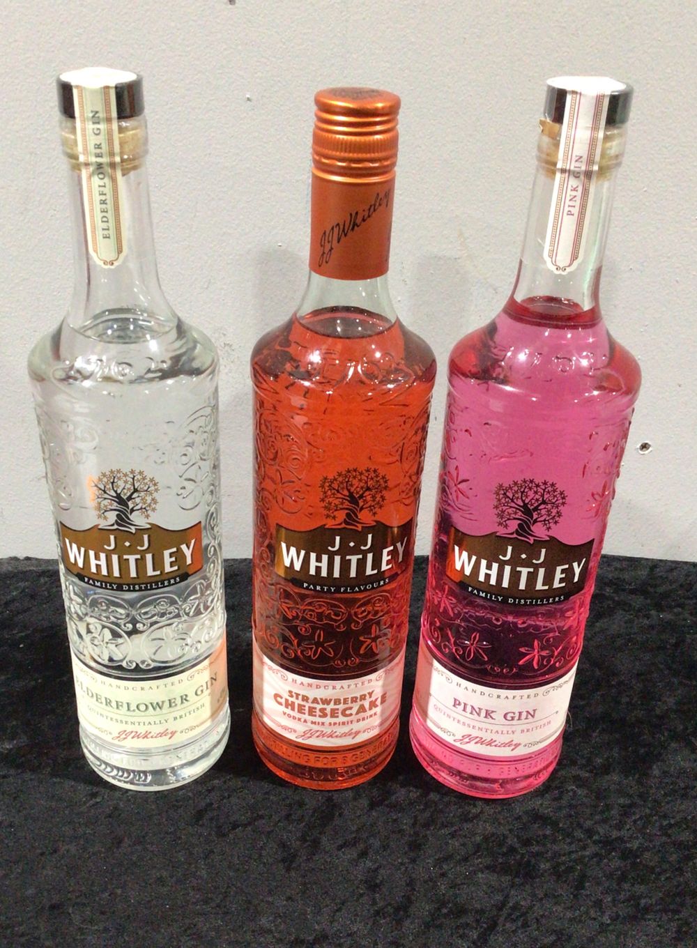 Lot 341: Three J.J. Whitley Spirits, 70cl Each