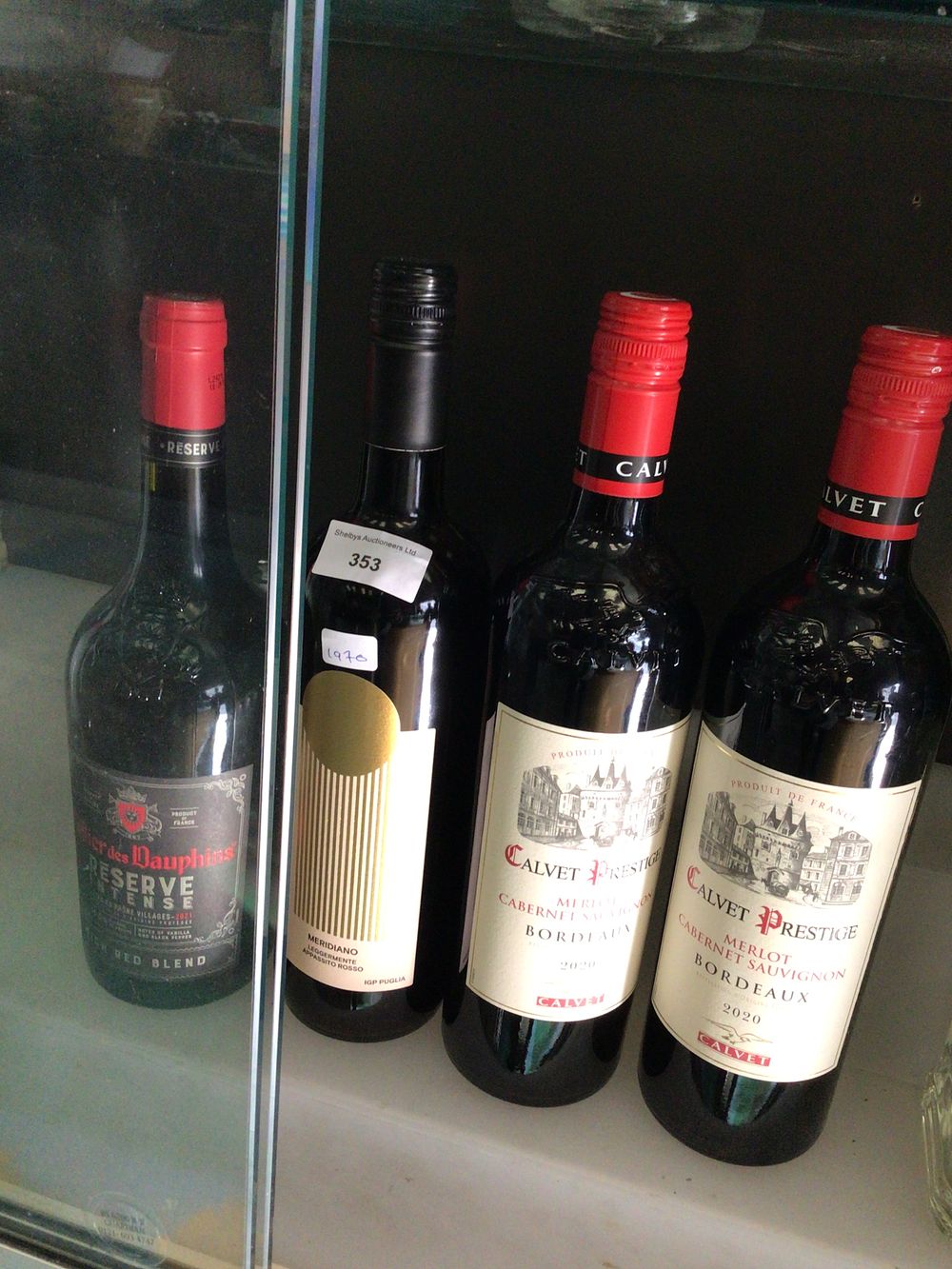 Lot 353: A Group of Four Assorted Red Wines, including a 2021 Compagnia Mediterranea Del Vino Meridiano Leggermente Appassito Rosso