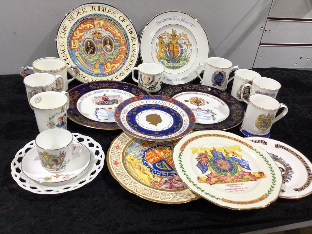 Lot 250: A Collection of British Royal Commemorative Ceramic and Porcelain Ware, Early 20th to Early 21st Century