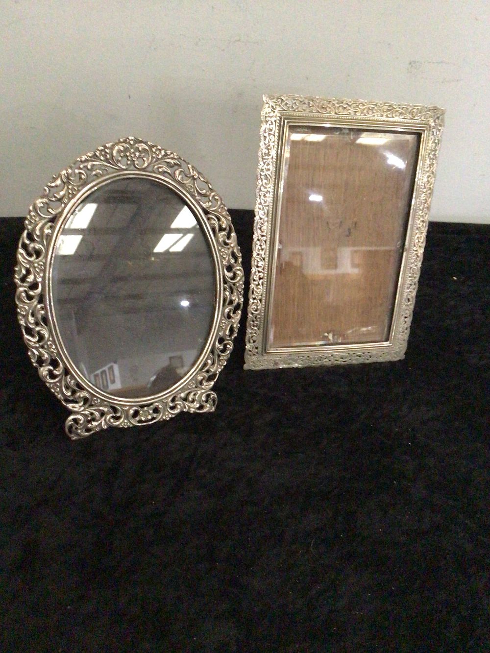 Lot 210: A Pair of Ornate French Silver Picture Frames