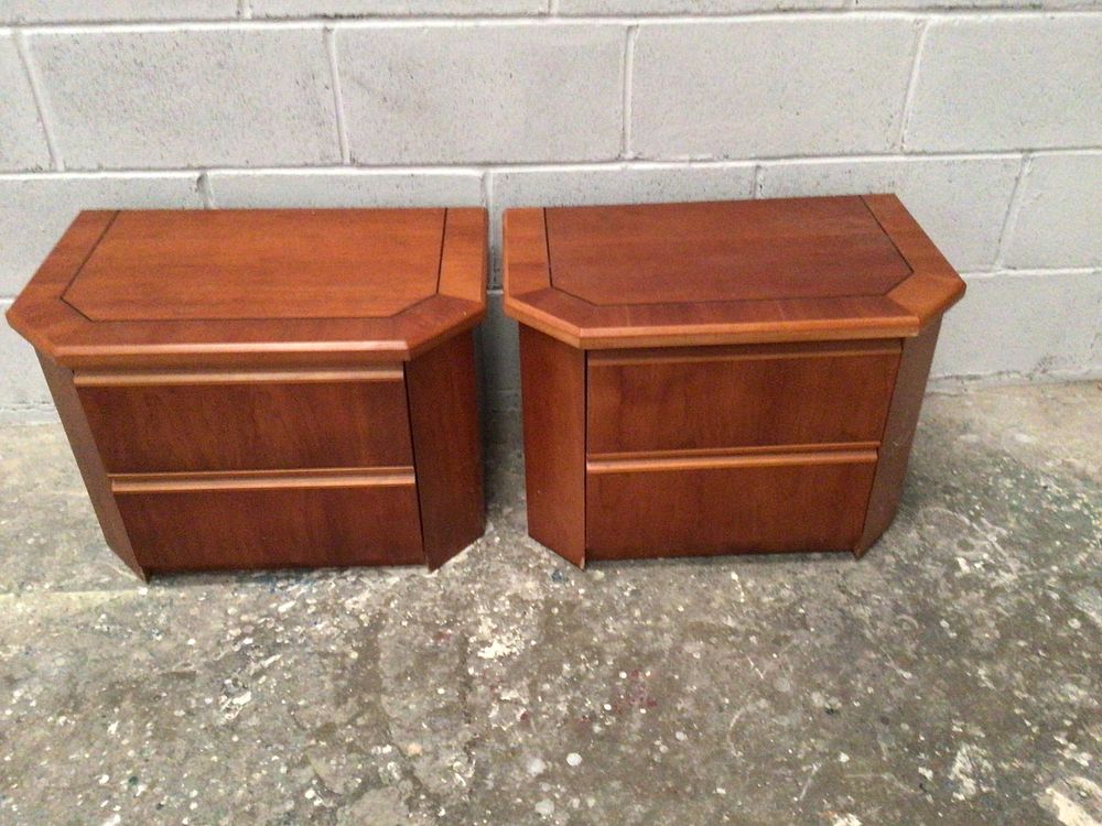 Lot 243: A Pair of Lane Hexagonal bedside Tables