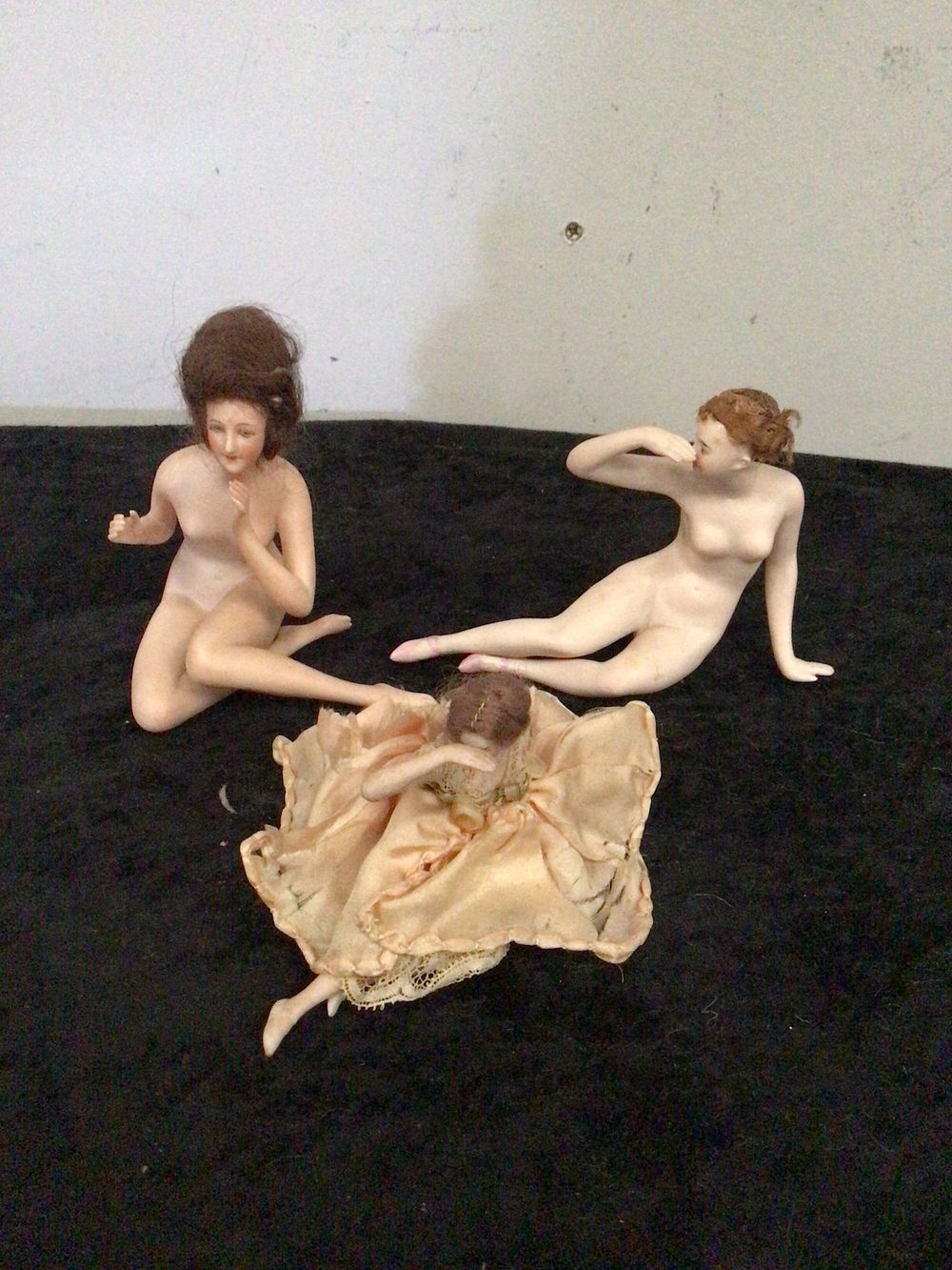Lot 281: Three Victorian Bisque Porcelain Female Dolls