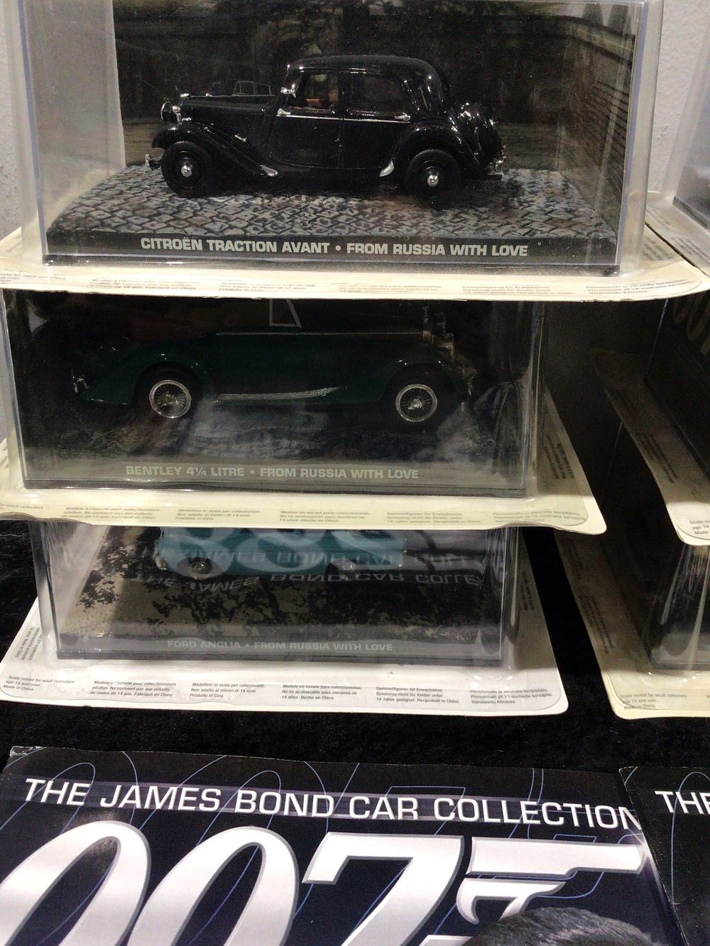 Lot 345: A Collection of 'THE JAMES BOND CAR COLLECTION 007™' Die-Cast Model Vehicles with Magazines Dr no,Thunderball,Gold finger, Diamonds are Forever,From Russia with love