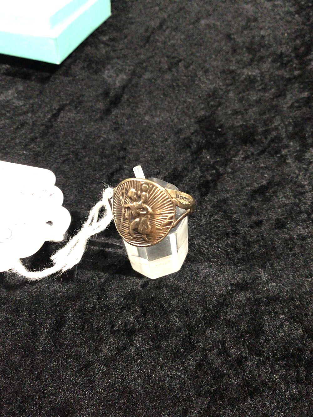 Lot 394: Gold St Christopher Signet Ring