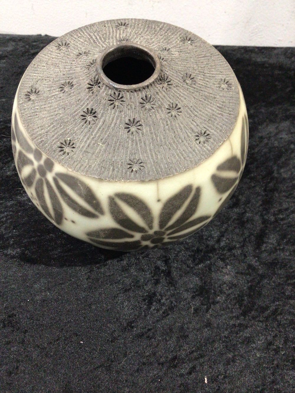 Lot 188: A Mid-20th Century Studio Ceramic Globular Vase, Signed 'A'