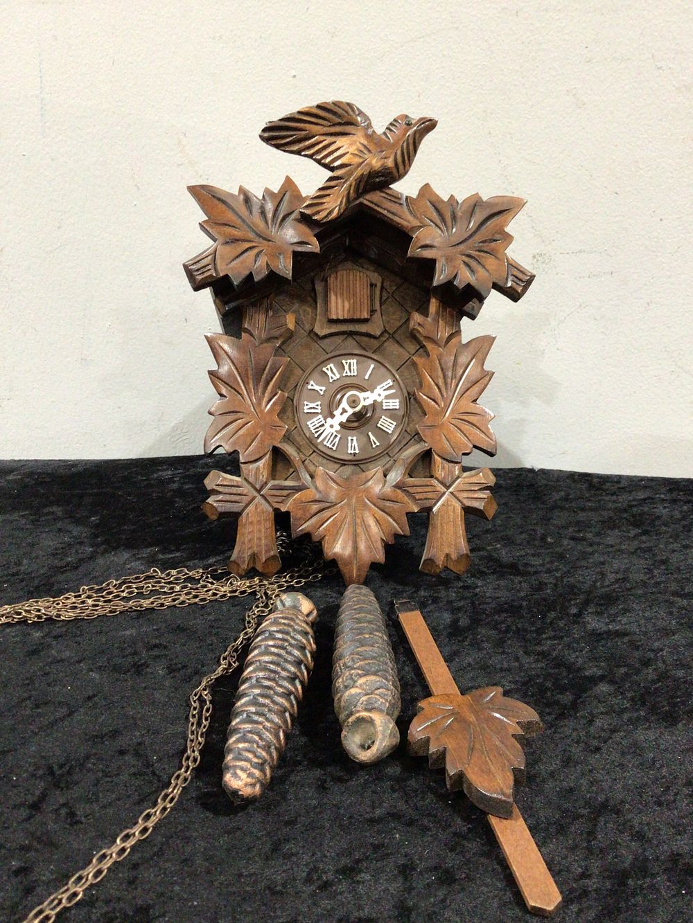 Lot 398: Carved Wooden German Black Forest Cuckoo Clock