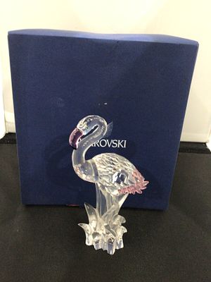 Swarovski Flamingo Crystal Figurine with Box. A Swarovski Flamingo crystal figurine, a modern 