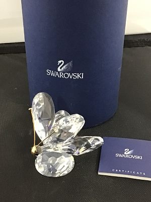 Swarovski Crystal Butterfly Figurine 7639 with Original Box and Certificate. A Swarovski Crystal 