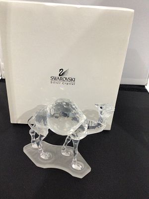 Swarovski Silver Crystal 'Camel' Figurine, Model 247683. A Swarovski 'Camel' figurine, model 