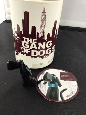 Swarovski Lovlots 'Salvatore The Great Dane' Dog Figurine and 'The Gang of Dogs' Mug. A 