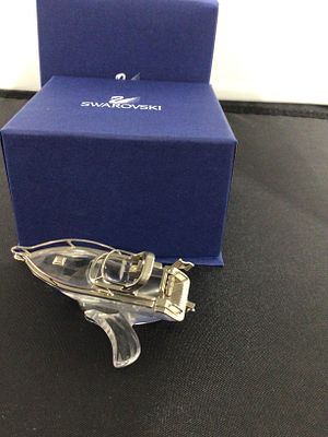 Swarovski Crystal 'Power Boat' Figurine, Model No. 272554. A Swarovski Crystal 'Power Boat' 