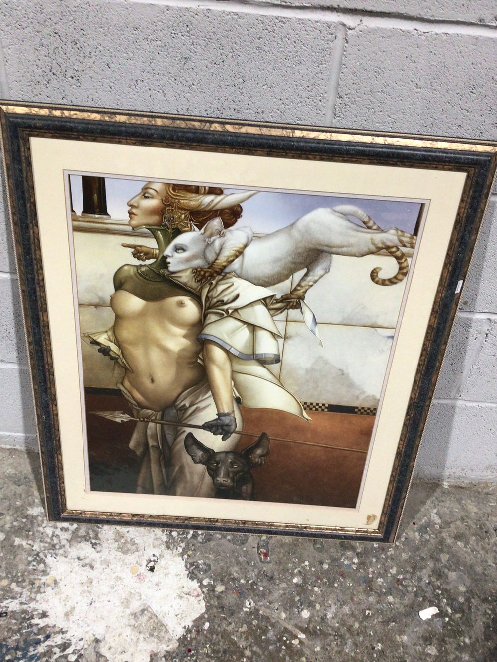 Lot 220: Framed Michael Parkes 'Stalking' Print