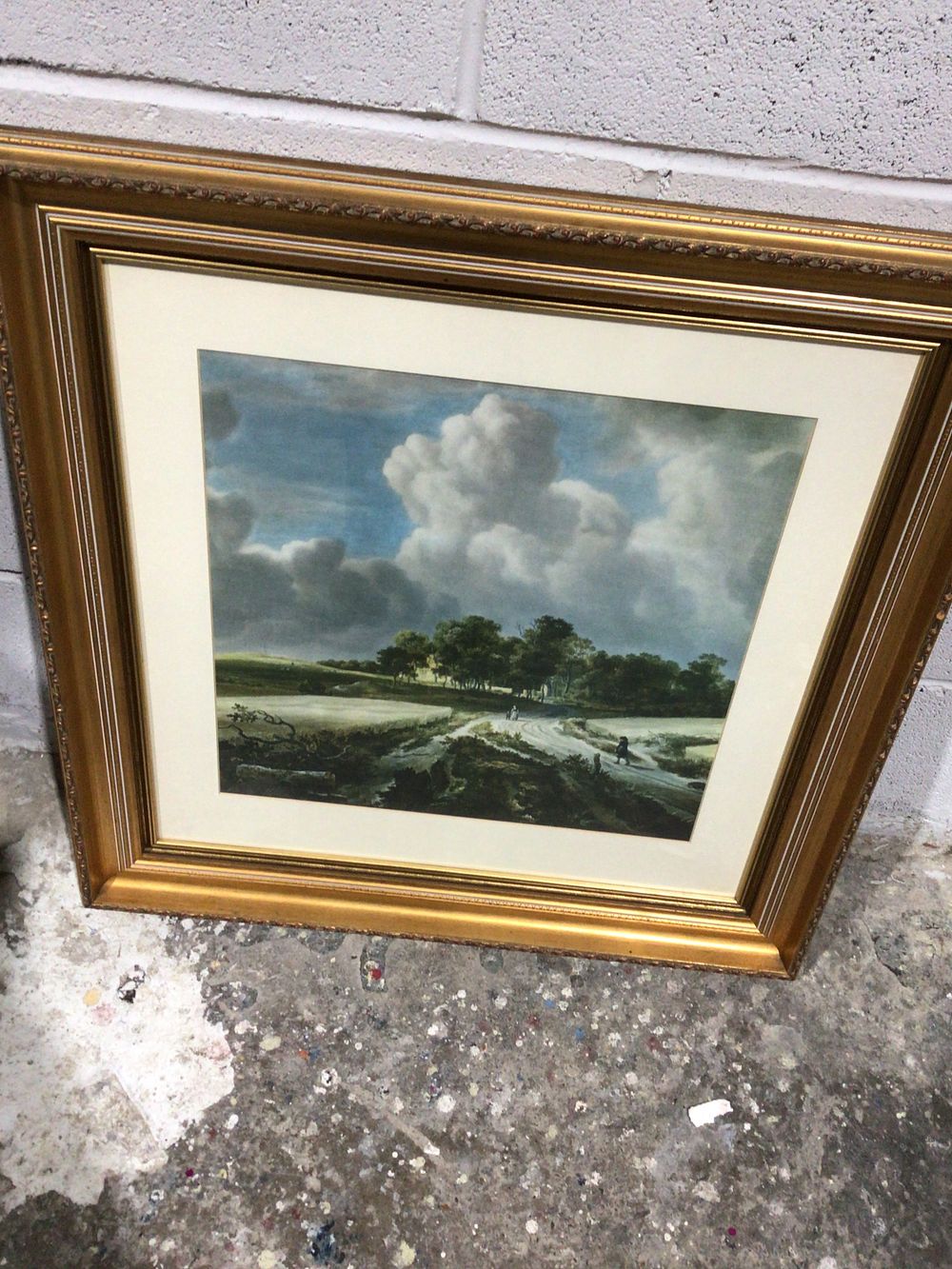 Lot 221: A Framed Print After Jacob van Ruisdael, A Landscape Scene