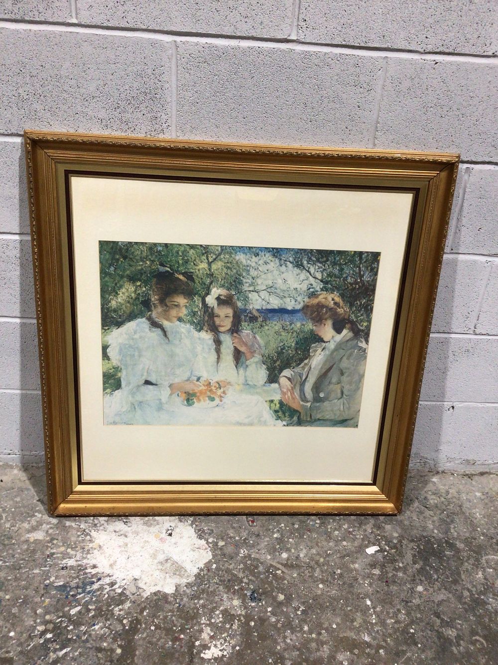 Lot 256: Frank Weston Benson 'Portrait of My Daughters' Print