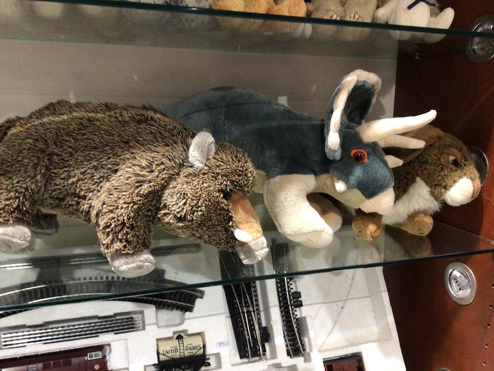 Lot 319: A Group of Three Plush Toys, including a Wild Republic Triceratops Plush