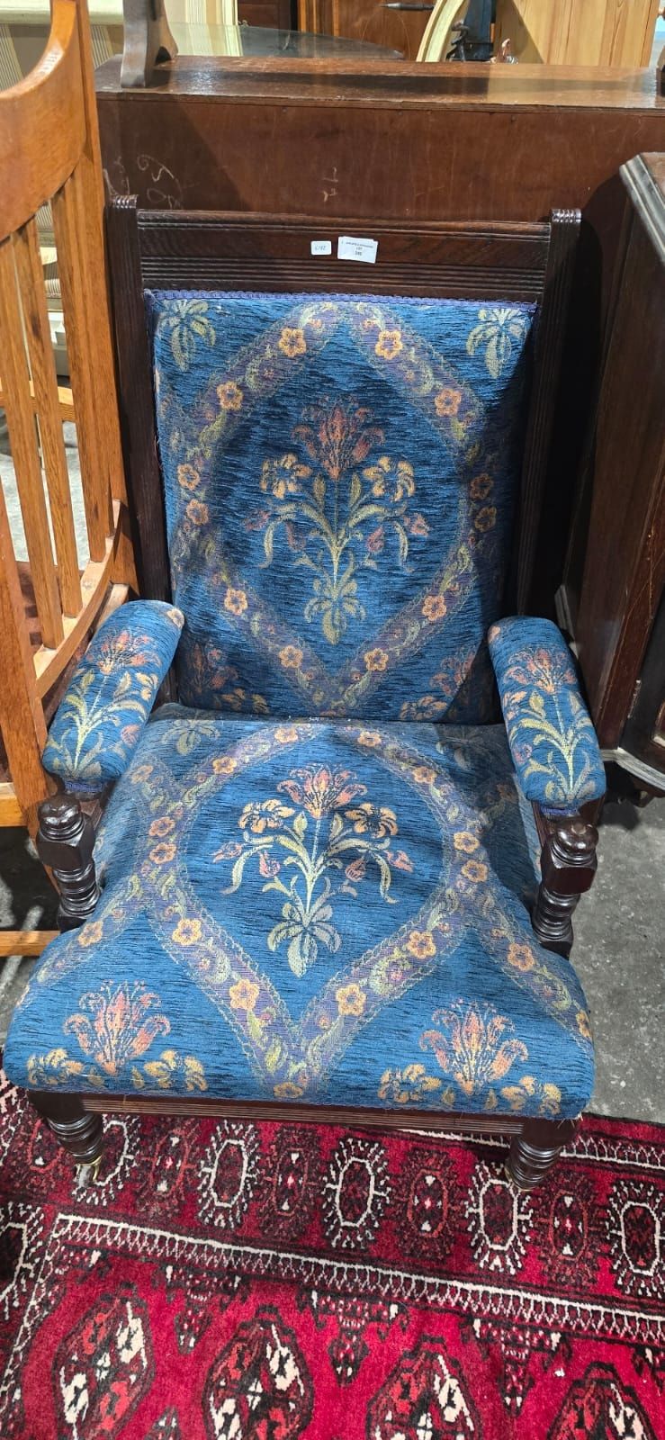 Lot 185: A Louis XVI Style Upholstered Armchair