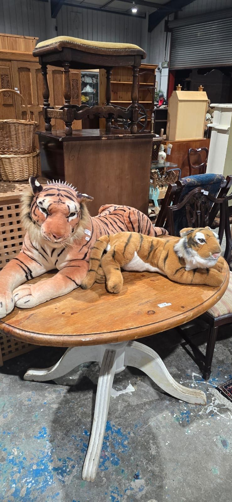 Lot 193: A Pair of Large Tiger Plush Toys