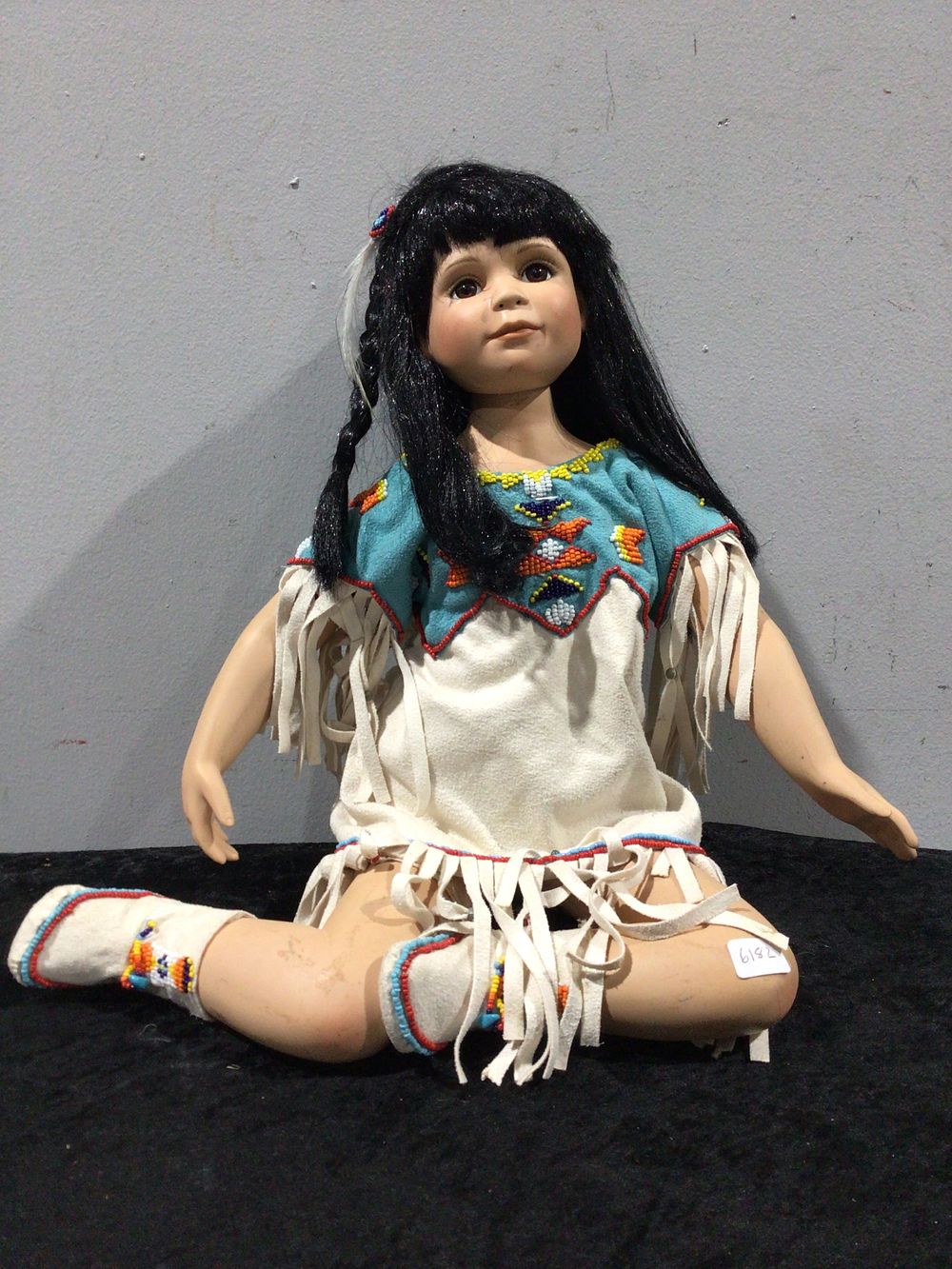 Lot 301: Ashton Drake 'Wisdom of the Wolf Spirit' Porcelain Doll