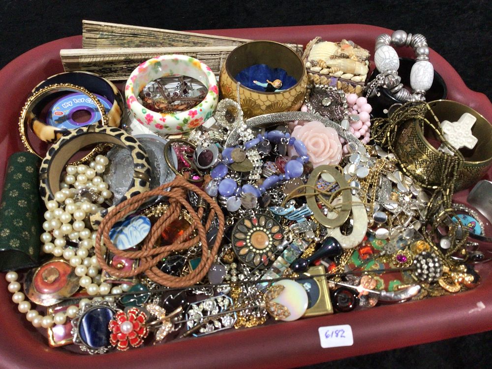 Lot 326: A Collection of Costume and Fashion Jewelry with Decorative Items