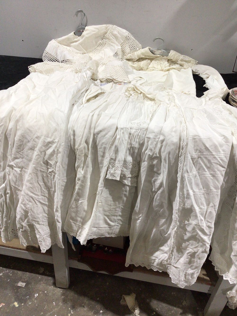 Lot 411: A Selection of Various Linen Christening Gowns