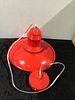 Lot 154: A Red Industrial Metal Pendant Light