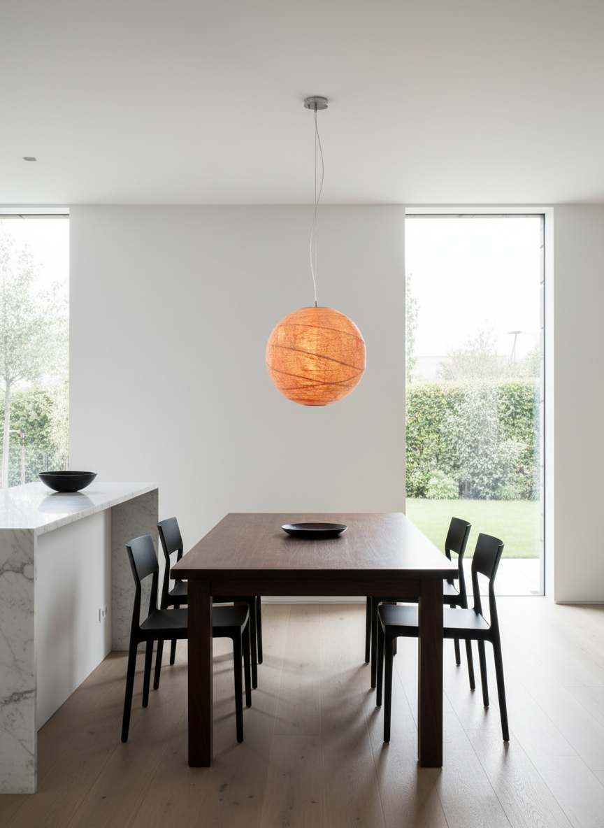 Lot 322: A Set of 60 Peach Orange 16 Inch Spherical Paper Lanterns
