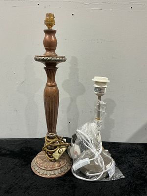 Bradburn Gallery Style Faux-Patinated Table Lamp Base and Spare Electrical Fitting. A collection 