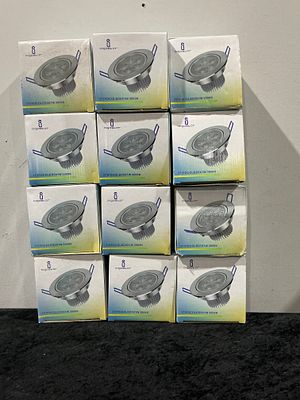 A Collection of 12 Aigostar 5W LED Recessed Ceiling Downlights. A collection of 12 modern retail 