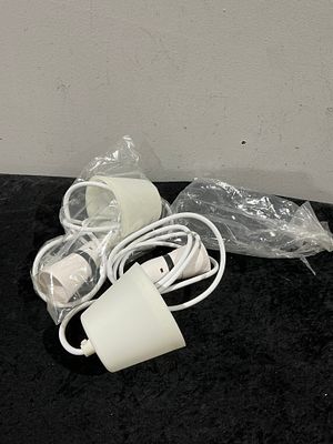 A Collection of 50 IKEA Style White Pendant Light Suspension Sets. A large collection of fifty 