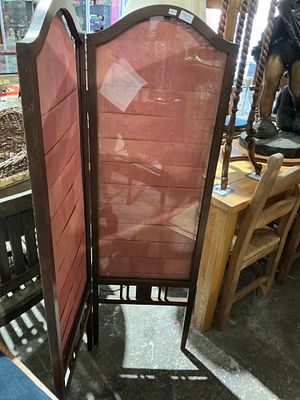 A Two-Panel Art Nouveau Folding Screen. A single two-panel folding screen (paravent) constructed 