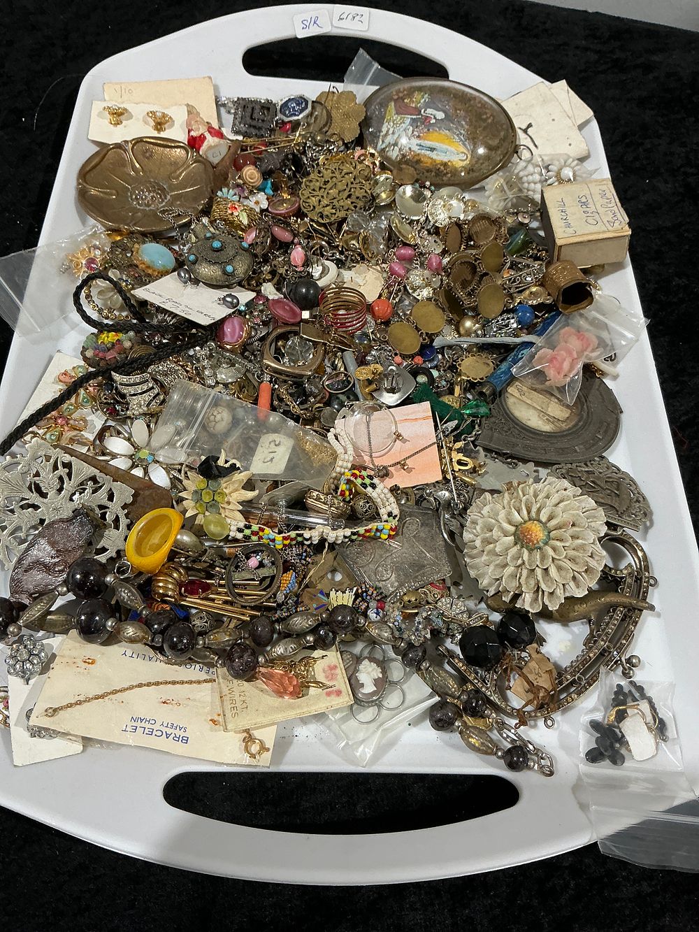 Lot 155: A Large Bulk Lot of Vintage Costume Jewellery Ware for Spares or Repairs