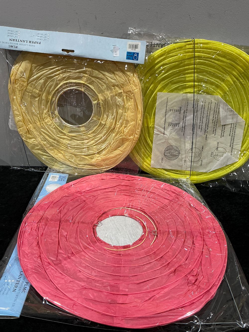 Lot 183: A Collection of 120 PLMC Various Colour Paper Lantern Shades